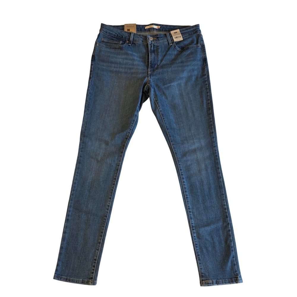 Levis 711 Skinny Hypersoft Jeans Womens 14 Short W32 L30 Medium Wash Mid Rise
